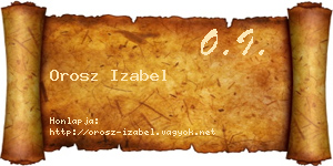 Orosz Izabel névjegykártya